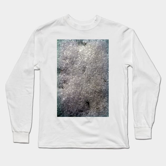 Dark Snow Crystals Long Sleeve T-Shirt by Ecotone